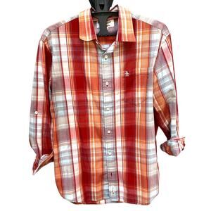 Original Penguin Heritage Classic Fit Button Down Retro Plaid Shirt Size Large